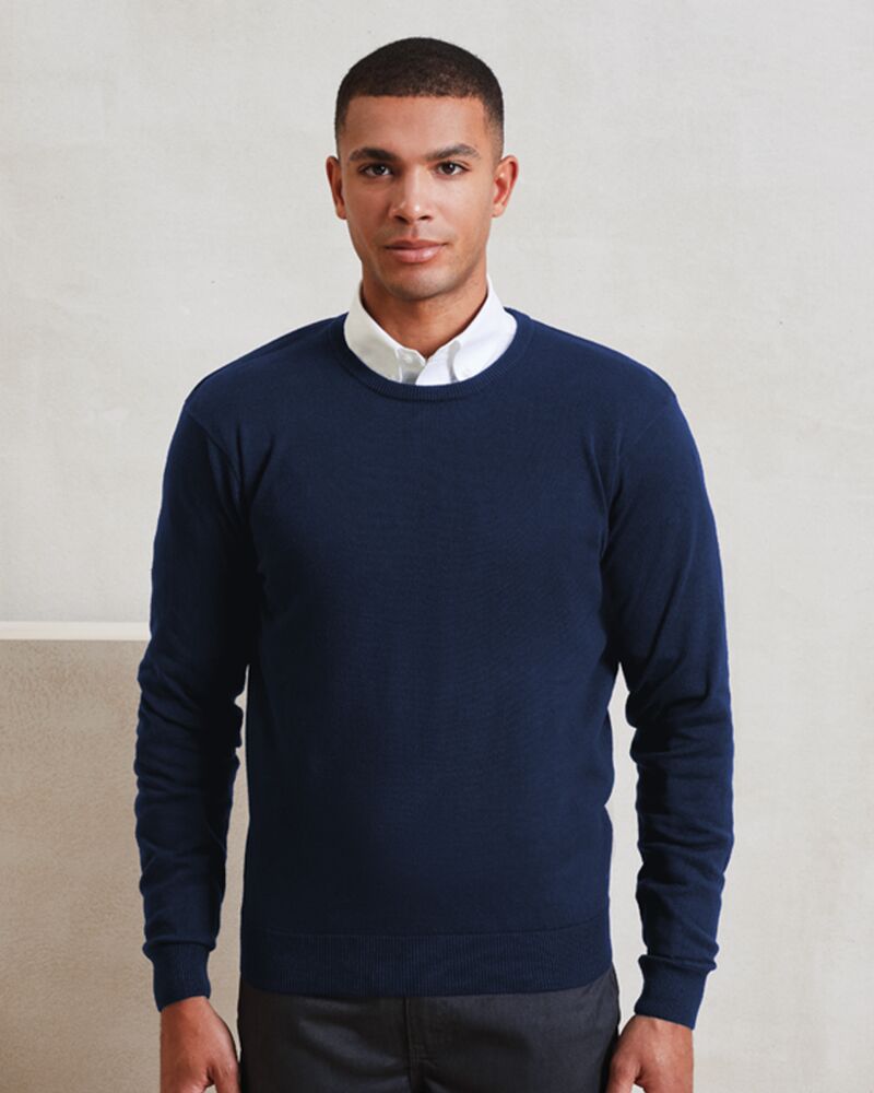 Premier Cotton Rich Crew Neck Sweater Thumbnail
