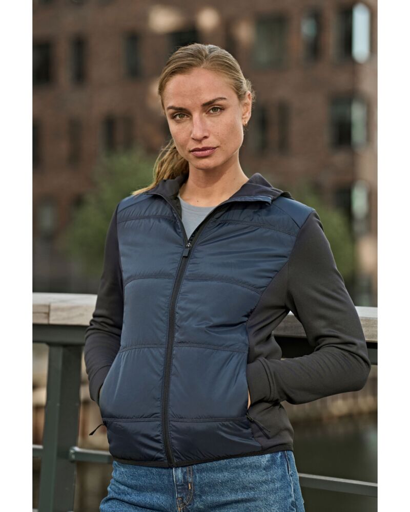 Ladies' Hybrid-Stretch Hooded Jacket Thumbnail