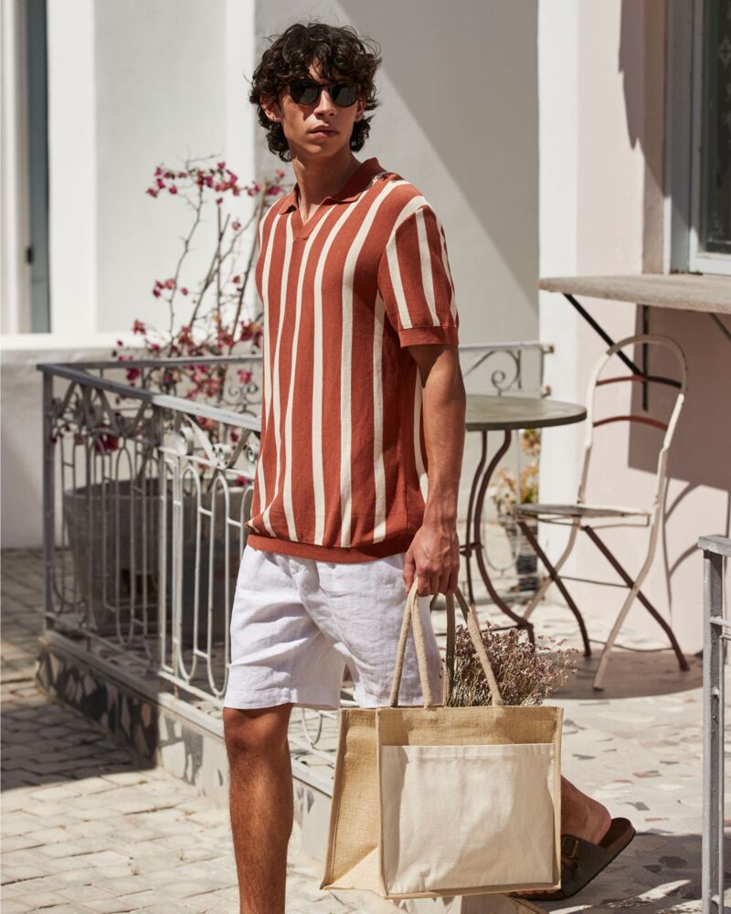 Cotton Pocket Natural Starched Jute Shopper Thumbnail