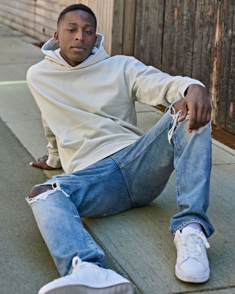 Unlabeled Heavy Loose Fit Hooded Sweatshirt Thumbnail