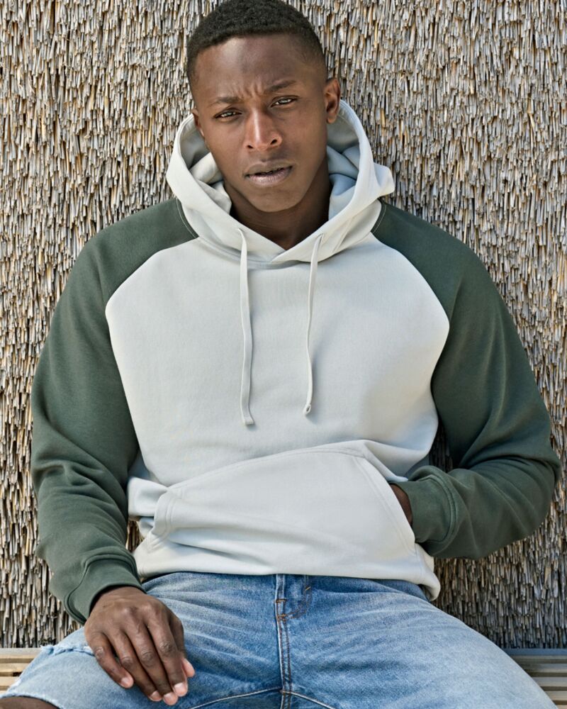 Unlabeled Two-Tone Hooded Sweatshirt Thumbnail