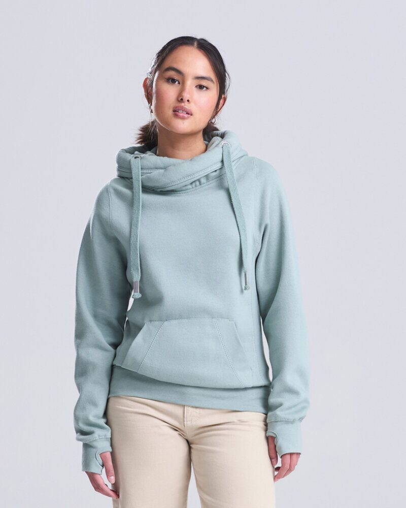 Cross neck hoodie Thumbnail