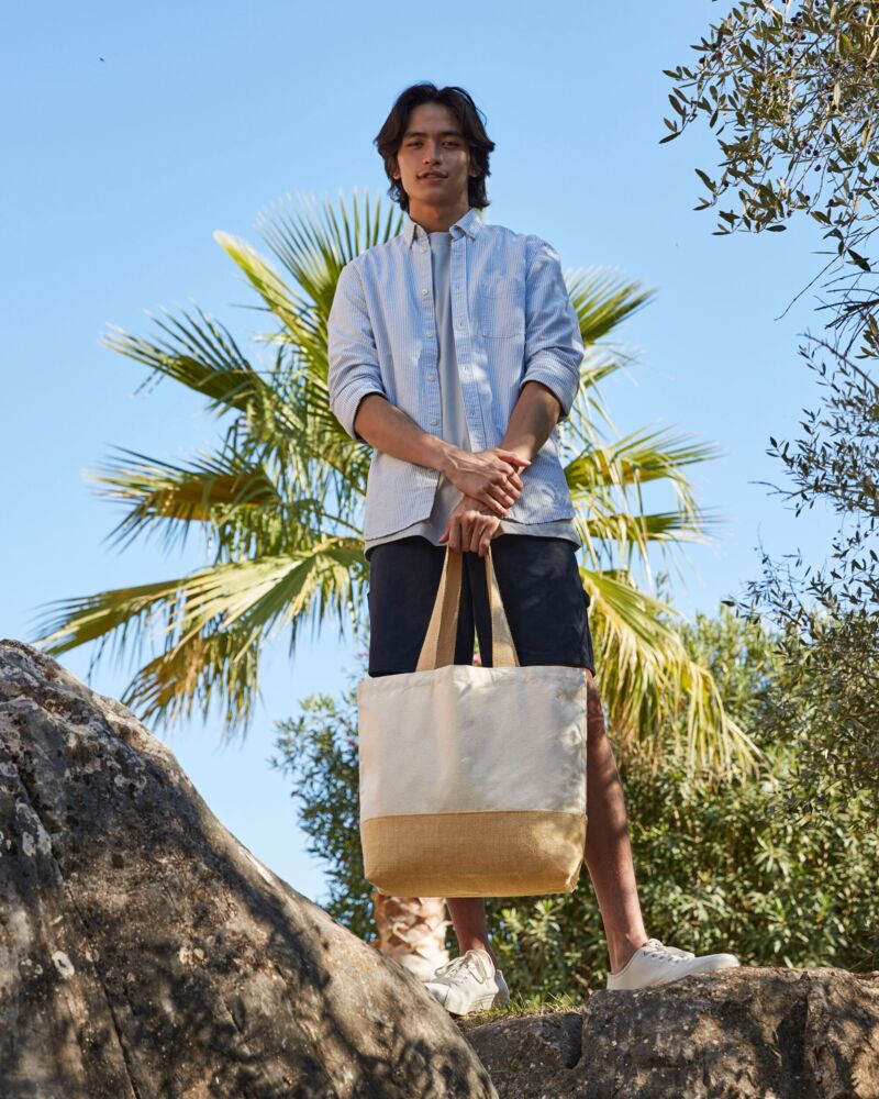 Jute Base Canvas Tote Thumbnail