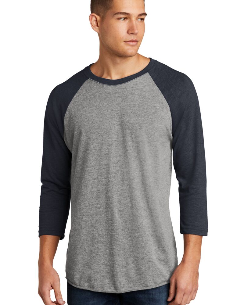 Adult Tri Blend 3/4 Sleeve Raglan Tee Thumbnail