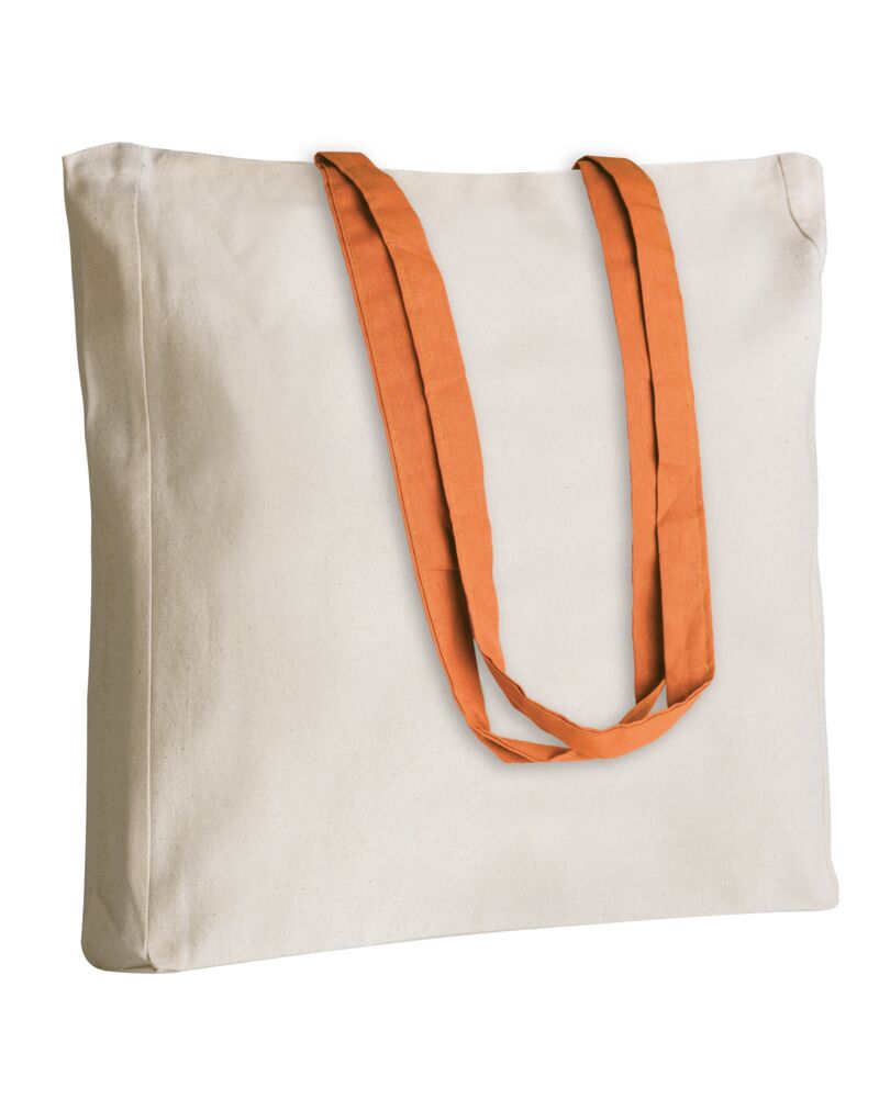 SHELLEY - Shopper con soffietto e manici a contrasto 220 gr. Thumbnail