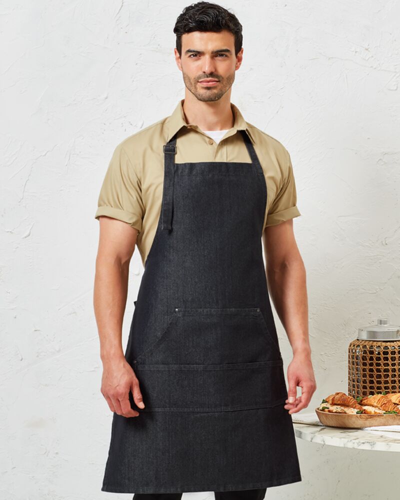 Jeans Stitch Denim Bib Apron Thumbnail
