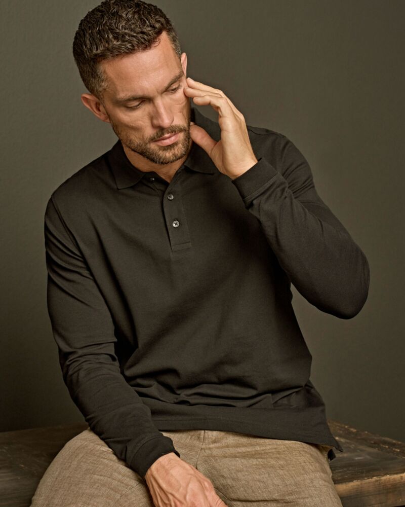 Luxury Stretch L/S Polo Thumbnail