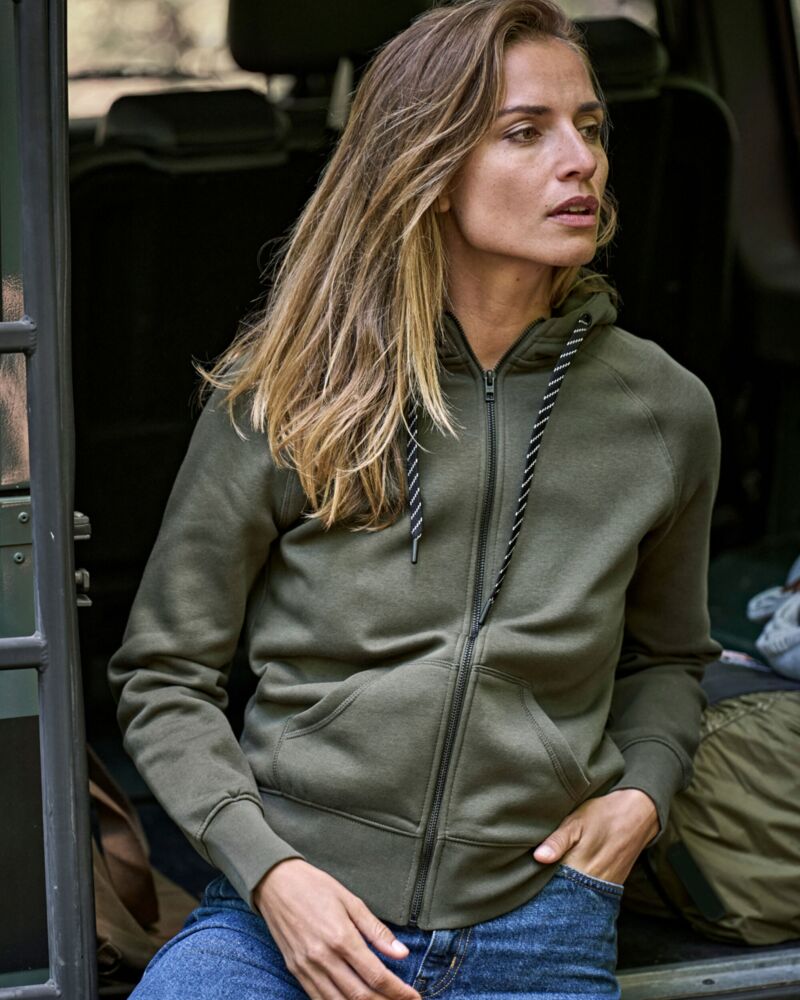 Ladies Full Zip Hooded Sweat Thumbnail