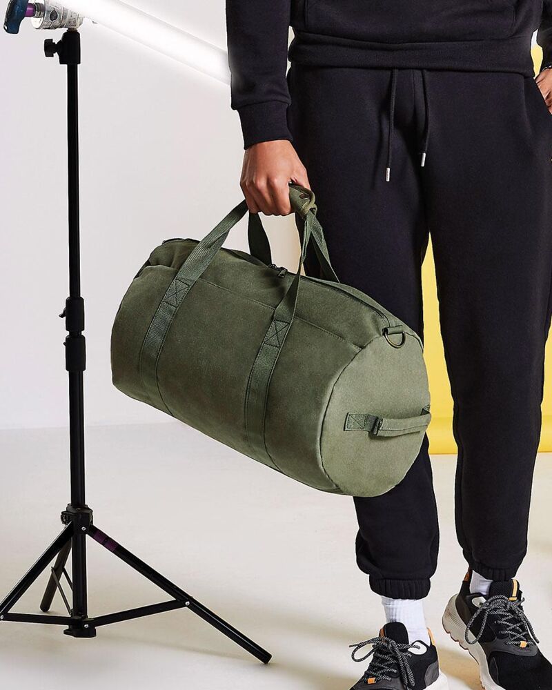 Vintage Canvas Barrel Bag Thumbnail