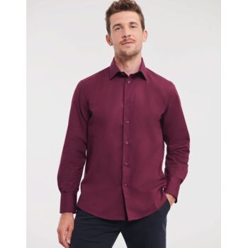 Men's Long Sleeve Easy Care Fitted Shirt Thumbnail