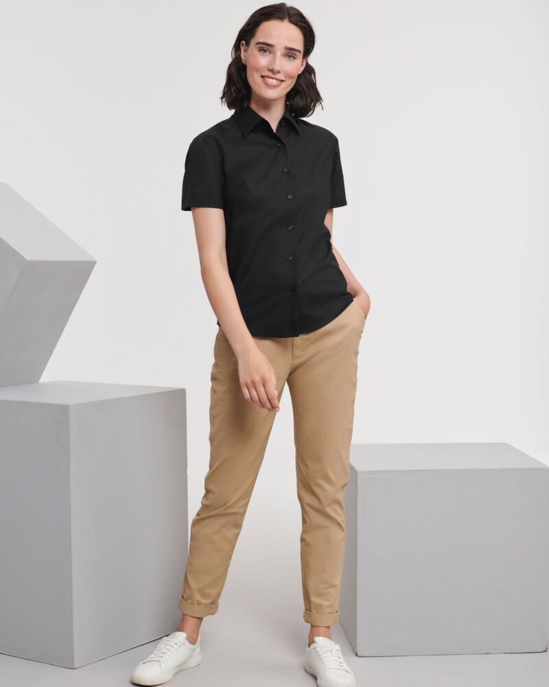 Ladies' Short Sleeve Easy Care Oxford Shirt Thumbnail